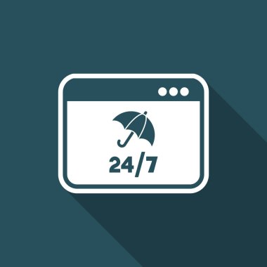 Tam bilgisayar koruması - vektör düz simgesi