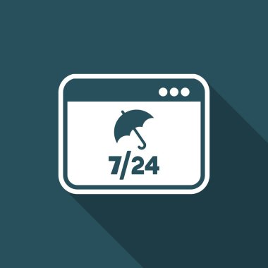 Tam bilgisayar koruması - vektör düz simgesi