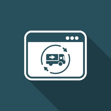 Taşıma tam Hizmetleri - vektör düz simgesi