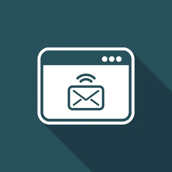 メール ボックス アプリケーション - ベクトル フラット アイコン — ストックベクタ