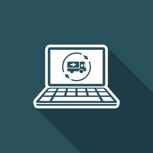 Transport services complets icône plat vectoriel — Image vectorielle