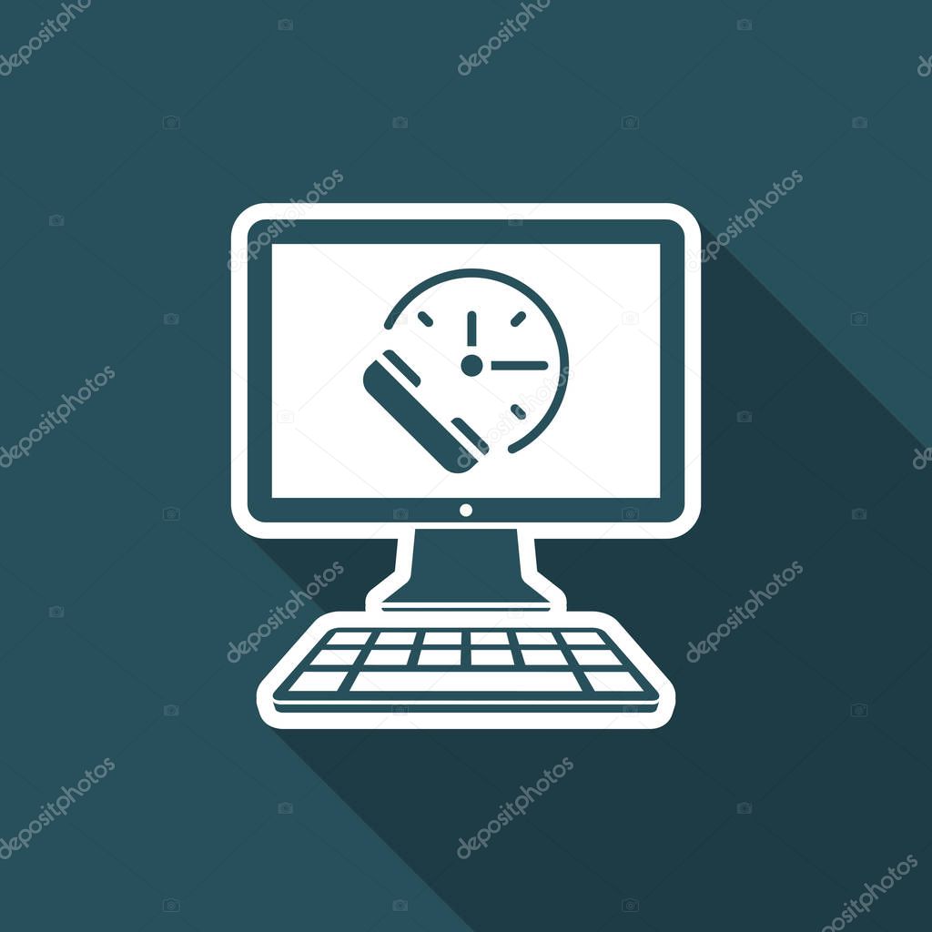 Call for appointment - Online services - Vector flat icon