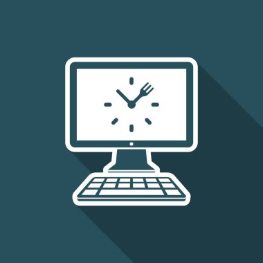 Tam zamanlı web hizmetleri - vektör düz simgesi pişirme