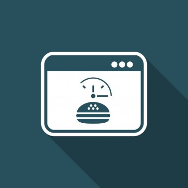 Fast food tam zamanlı hizmet - vektör düz simgesi