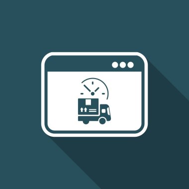 Teslim süresi - vektör düz simgesi