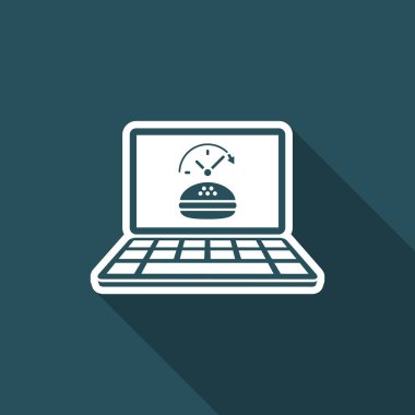 Fast food tam zamanlı hizmet - vektör düz simgesi