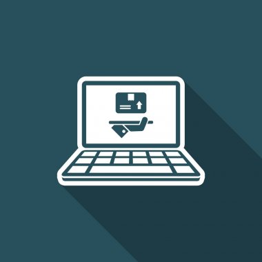 Online Teslimat Servisi - vektör düz simgesi