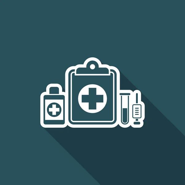 Instrumentos médicos - Vector icono plano — Vector de stock