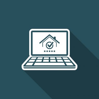 Ev üst derece - bilgisayar Web sitenize veya uygulamanıza vektör simgesi