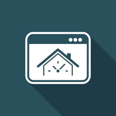 Son dakika Emlak internet promo - vektör simge hesaplama için