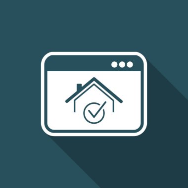 Ev - bilgisayar Web sitesi veya uygulama için vektör simge Seç