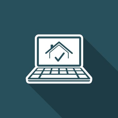 Ev - bilgisayar Web sitesi veya uygulama için vektör simge Seç