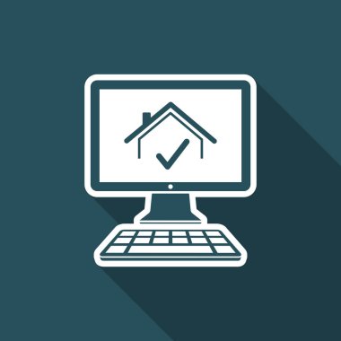 Ev - bilgisayar Web sitesi veya uygulama için vektör simge Seç