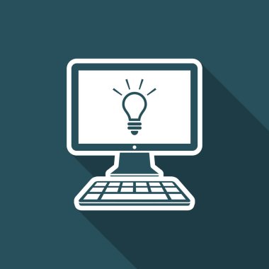 Yenilikçi süreç - vektör simge bilgisayar Web sitesi veya harmoni