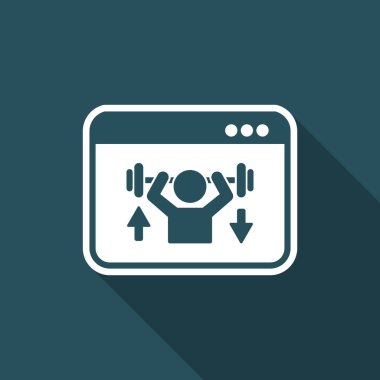 Jimnastik salonu iş - vektör simge bilgisayar Web sitesi veya uygulama için