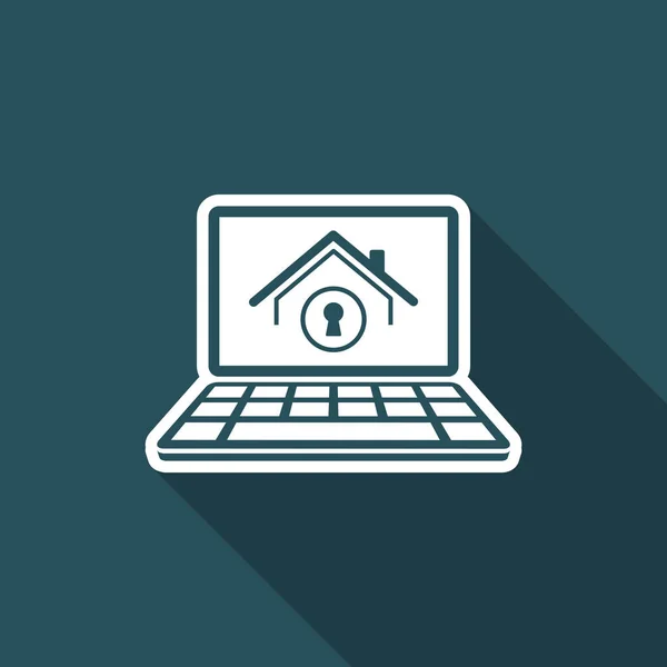 Home forbidden access - Vector icon for computer website or appl — Stock Vector