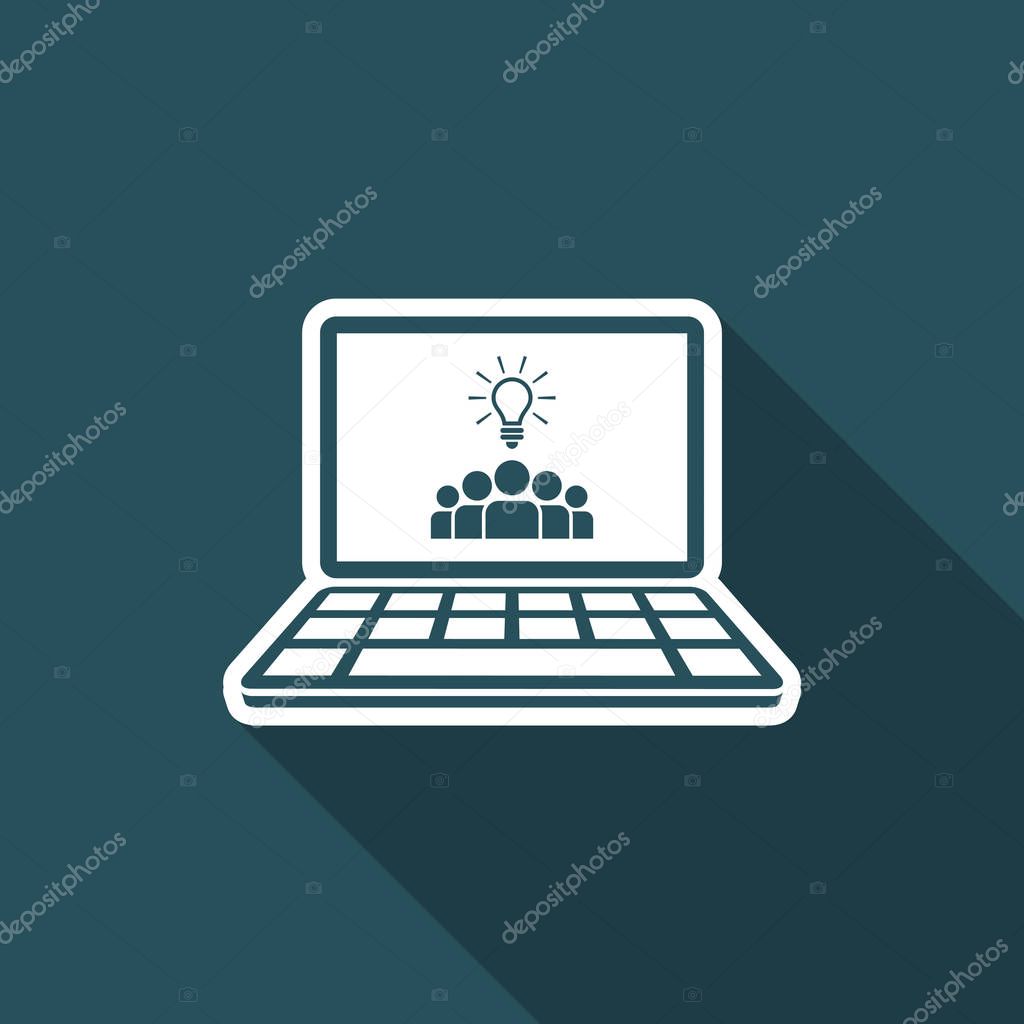 Teamwork ideas - Vector icon for computer website or application