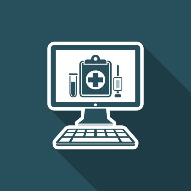 Tıbbi dijital sayfa - vektör simge bilgisayar Web sitesi veya çelikler için