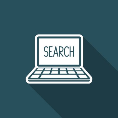 Dijital arama - vektör simge bilgisayar Web sitesi veya uygulama için