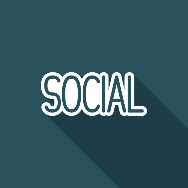 Social - Vector icono para el sitio web de la computadora o aplicación — Vector de stock