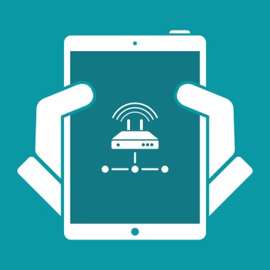 Yönlendirici ağ - düz en az simgesi