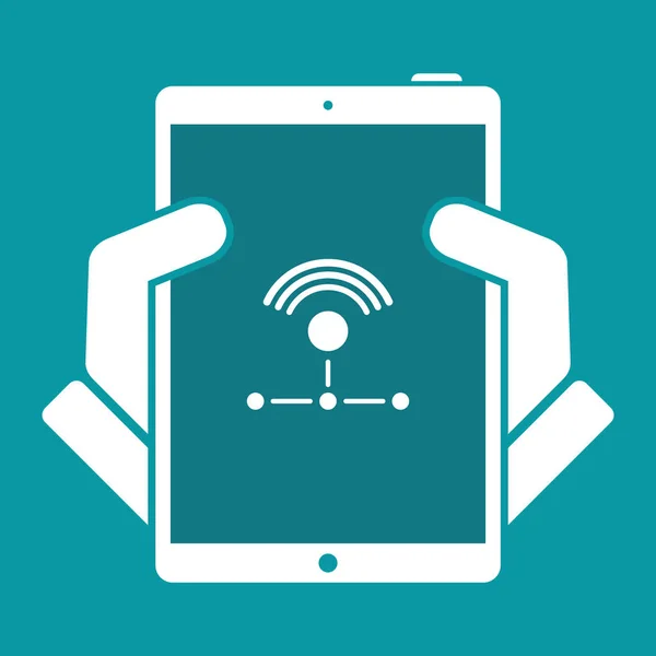 Réseau Wi-Fi - Icône minimale plate — Image vectorielle