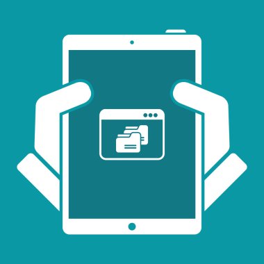 Klasörleri uygulama - vektör düz en az Icon yönetme