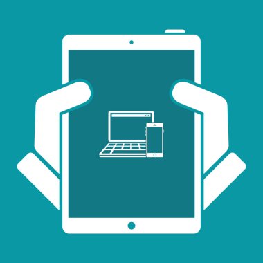 Aygıtlar Serisi - vektör düz en az simgesi