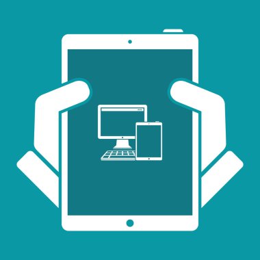 Aygıtlar Serisi - vektör düz en az simgesi