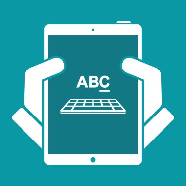 Klavye türü - vektör düz en az simgesi