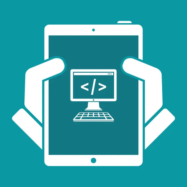 Application pour l'édition de code numérique — Image vectorielle