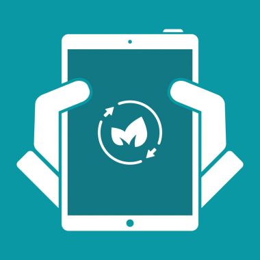 Yaprakları - yenilenebilir kavramı simgesi