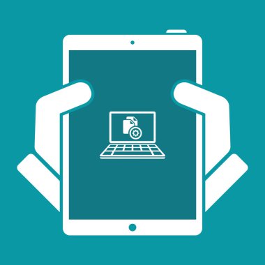 Bilgisayar veri ayarları simgesi