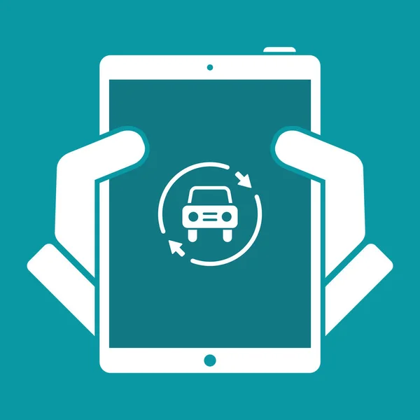 Services de voiture renouveler icône — Image vectorielle