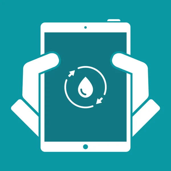 Water drop - renewable concept icon — Stock Vector