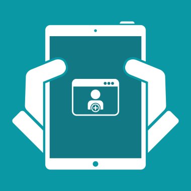 Web iletişim - düz simgesi ekleme