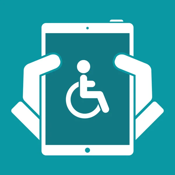 Concepto para discapacitados - Icono mínimo — Vector de stock