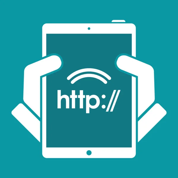 Web - http - minimale vector pictogram internetverbinding — Stockvector