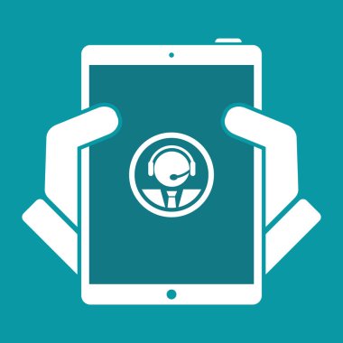 Yardım - vektör web simgesi telefon