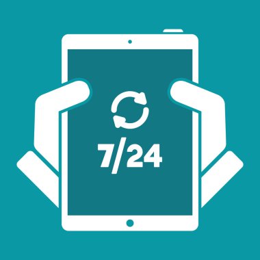 7/24 - vektör düz simgesini güncelleştirir