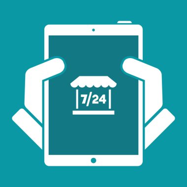 7/24 Pazar - vektör web simgesi