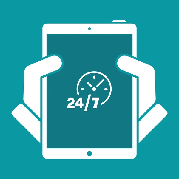 24/7 service - Vector web icon — Stockvector