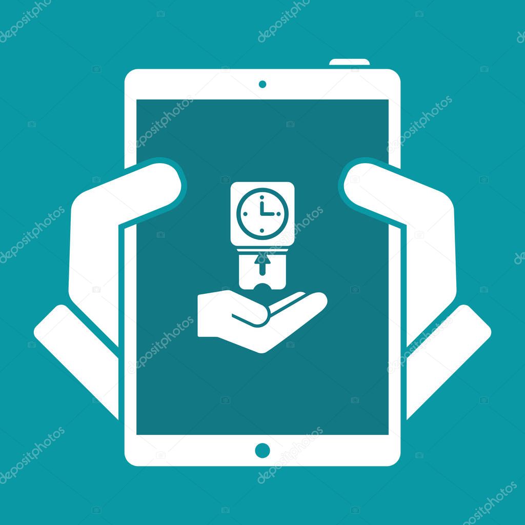 Clocking-in card - Vector flat icon