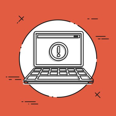 Bilgisayar uyarısı - düz en az simgesi