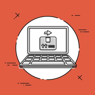 Kurye Web sitesi düğmesi - vektör düz simgesi