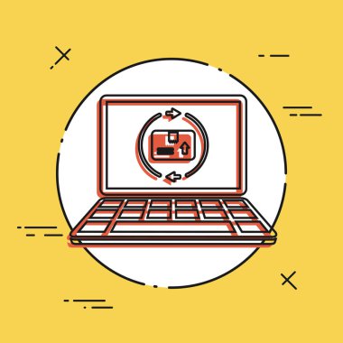 Tam teslim Hizmetleri - vektör düz simgesi