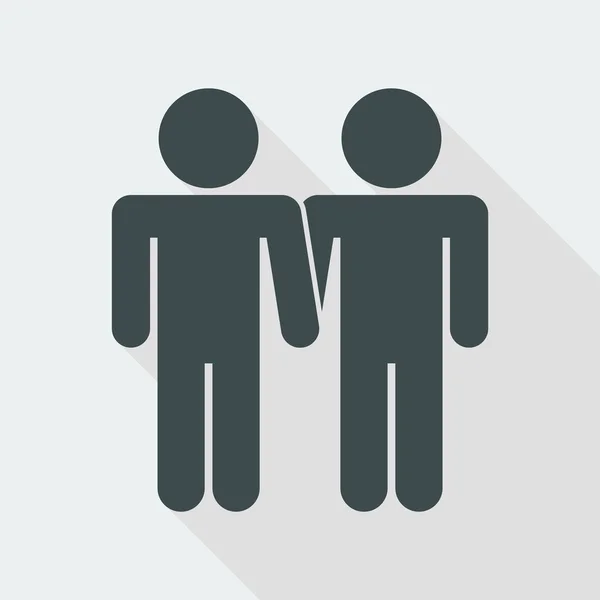 Vector illustration of  homosexual partner couple icon — Stock Vector