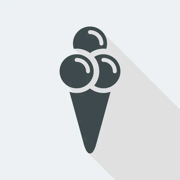 单个孤立的icecream图标的向量图 — 图库矢量图片