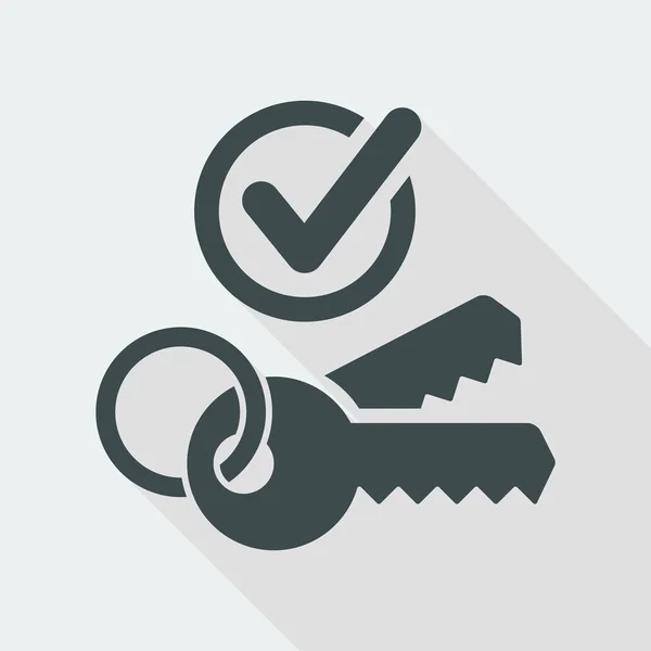 Comprobar el acceso - Icono plano mínimo — Vector de stock