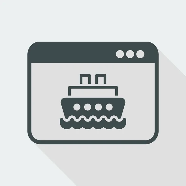 Icono de servicio web barco — Archivo Imágenes Vectoriales